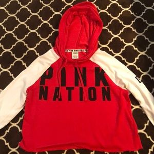 PINK Victoria Secret cropped pullover Hoodie